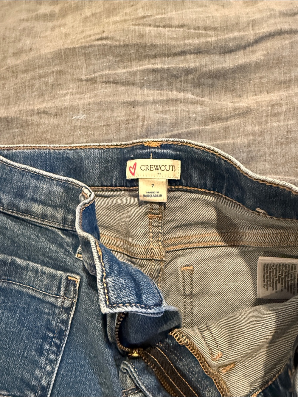 Crewcuts Women's Wide-Leg Denim Jeans - Blue - Picture 2 of 5